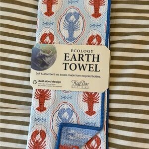Kay Dee Designs Ecology Earth Towel - Red & Blue Lobster Print